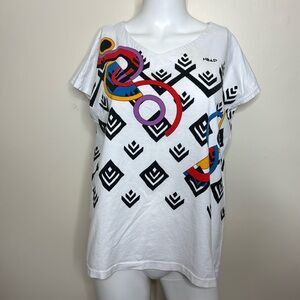 Vintage 80s 90s HEAD tshirt art deco vibe approx size L